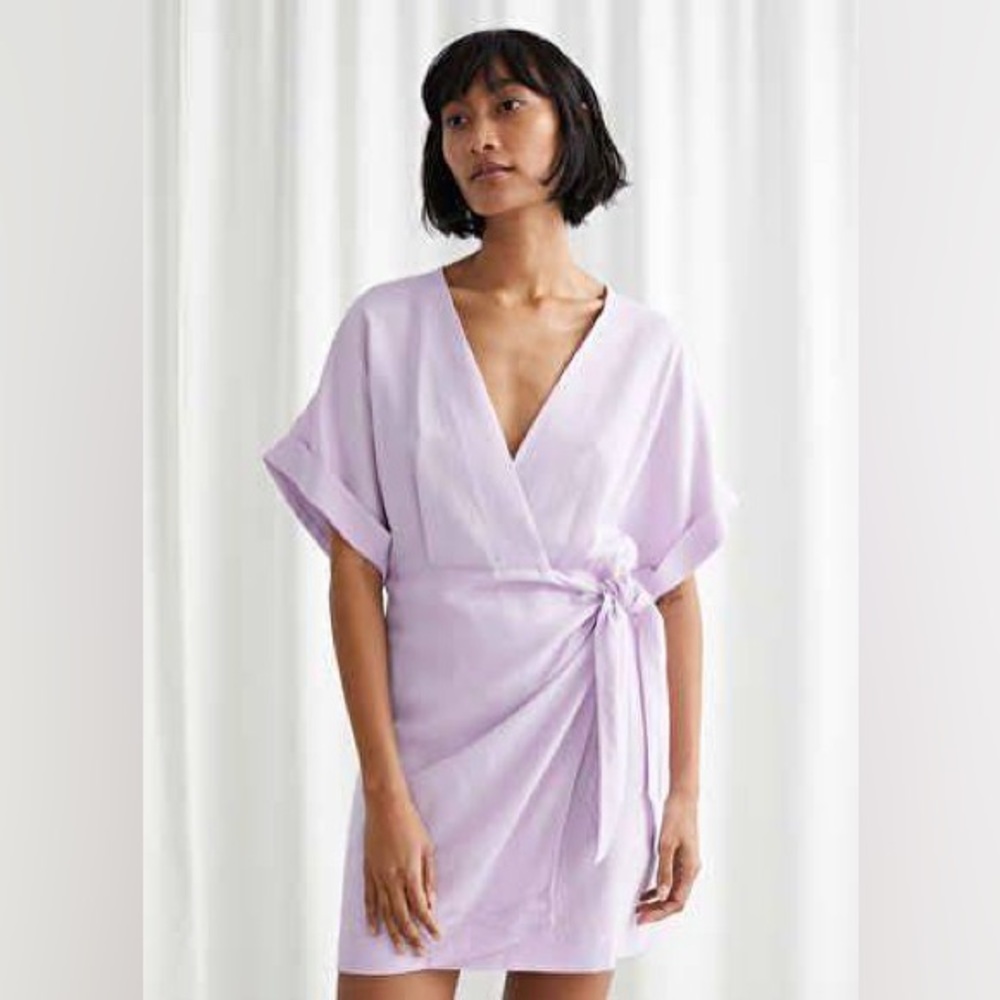 & Other Stories Purple Wrap Robe Intimates